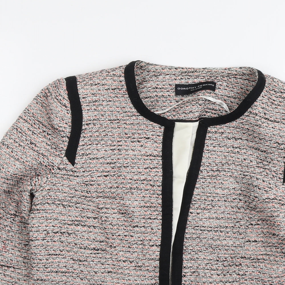 Dorothy Perkins Womens Pink Geometric Jacket Blazer Size 10