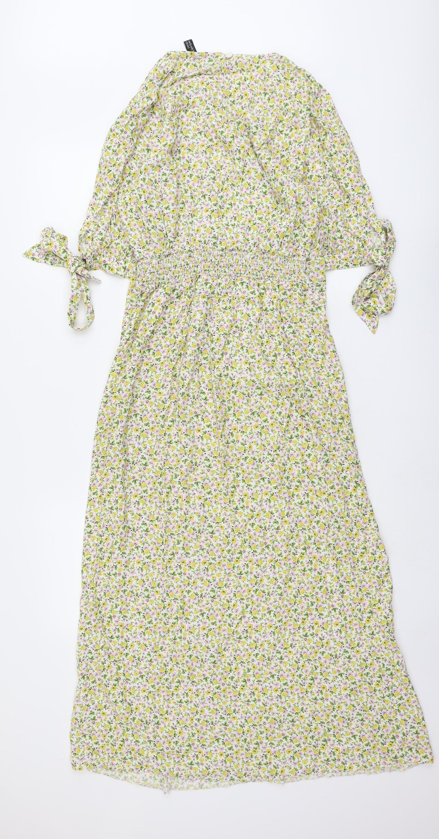 Nobody's Child Womens Multicoloured Floral Viscose Maxi Size 10 Round Neck Pullover