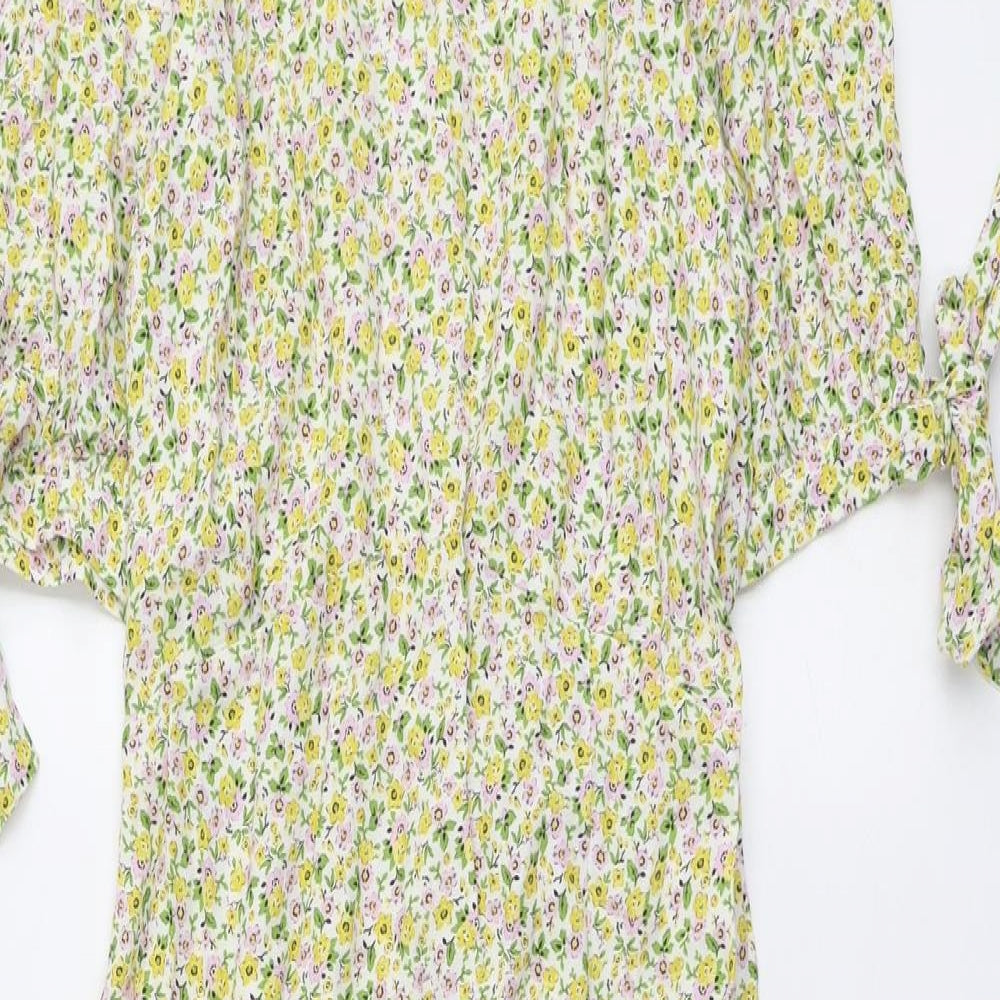 Nobody's Child Womens Multicoloured Floral Viscose Maxi Size 10 Round Neck Pullover
