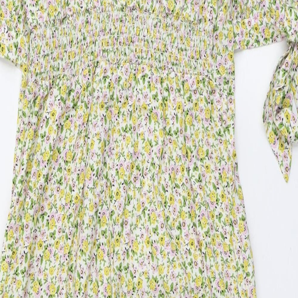 Nobody's Child Womens Multicoloured Floral Viscose Maxi Size 10 Round Neck Pullover