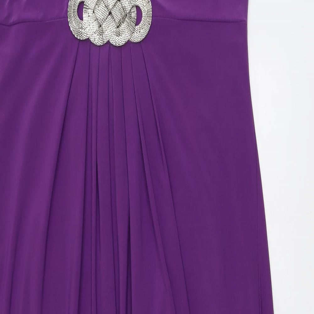 Roman Womens Purple Polyester Trapeze & Swing Size 16 V-Neck Pullover