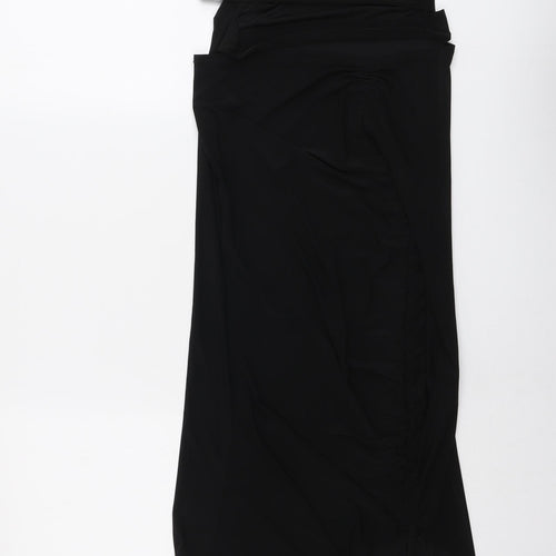 PRETTYLITTLETHING Womens Black Polyester Trapeze & Swing Size 12 Halter Pullover