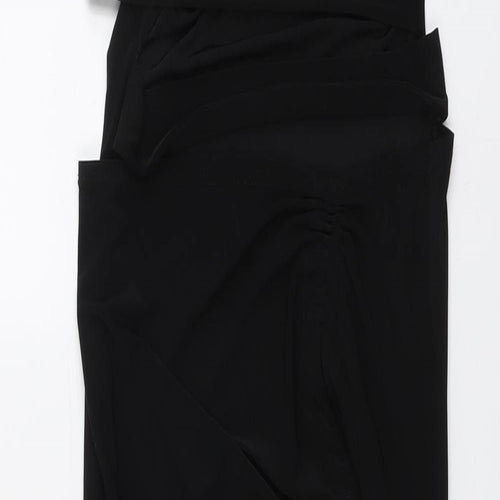 PRETTYLITTLETHING Womens Black Polyester Trapeze & Swing Size 12 Halter Pullover