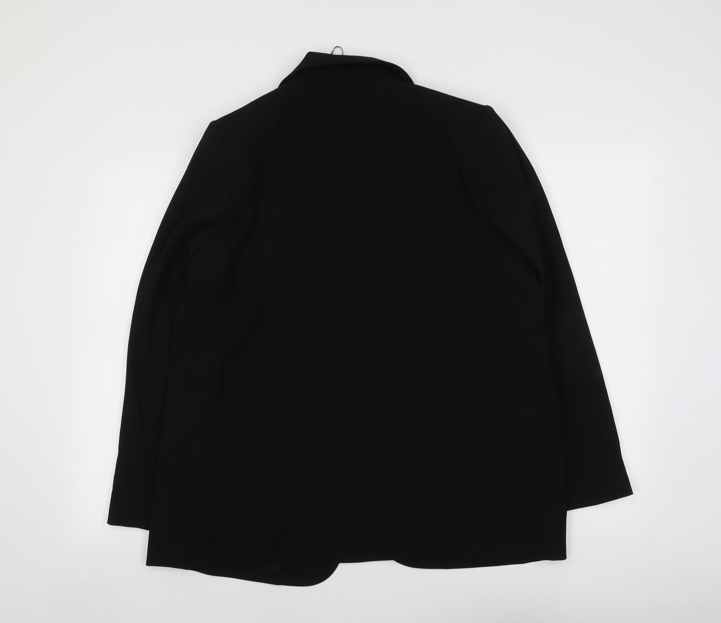 Marks and Spencer Womens Black Polyester Jacket Blazer Size 12 - Open