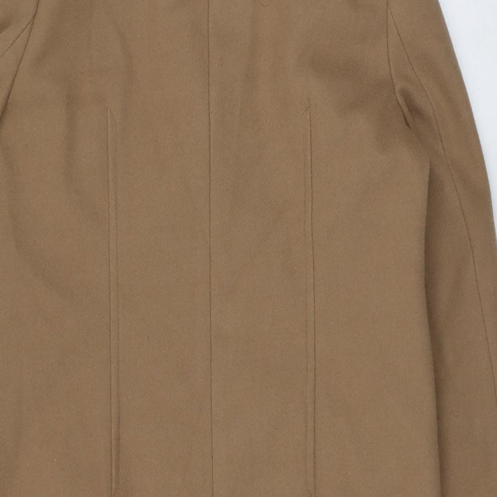Marks and Spencer Womens Beige Overcoat Coat Size 12 Button