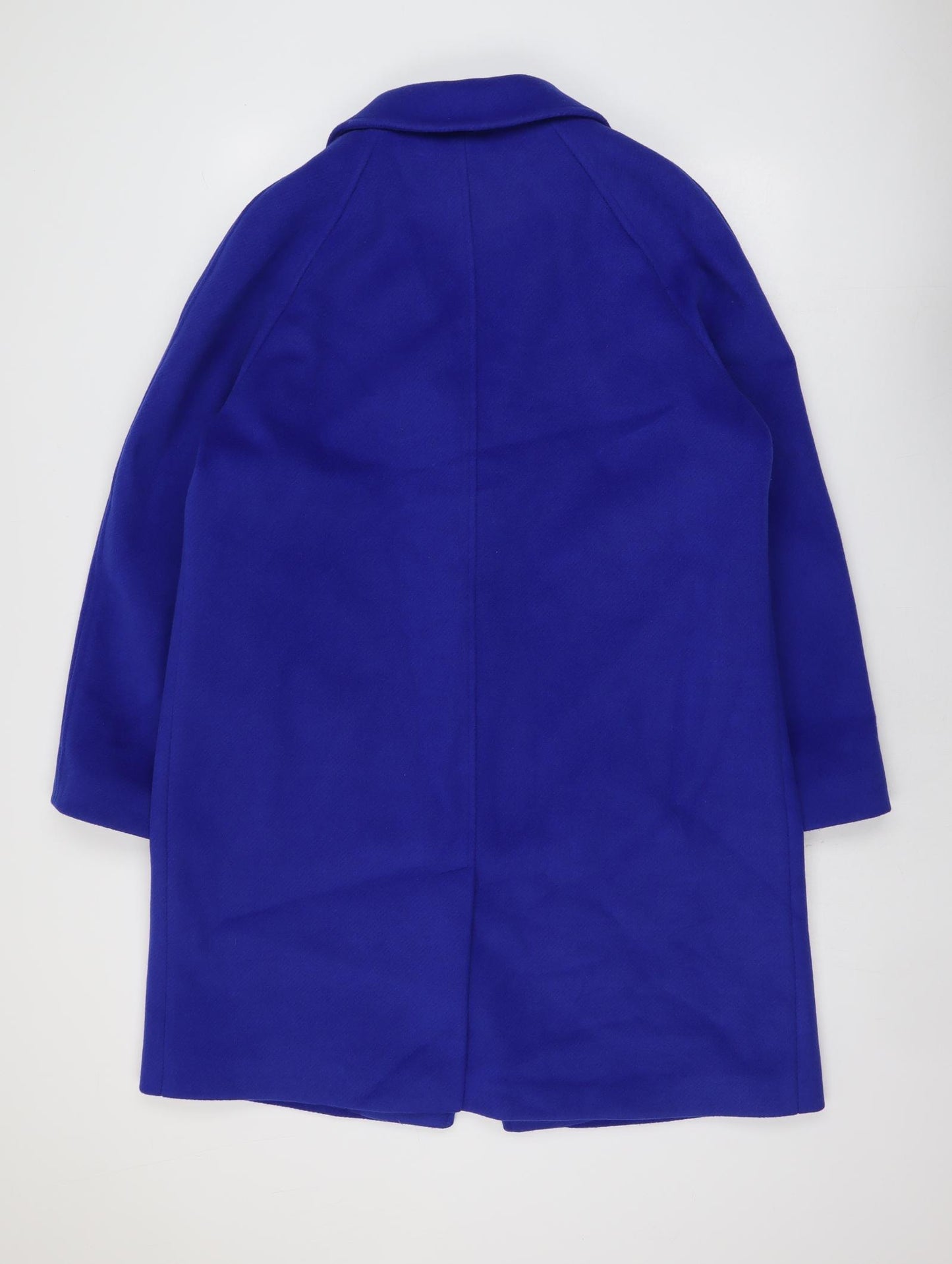 Marks and Spencer Womens Blue Overcoat Coat Size 16 Button