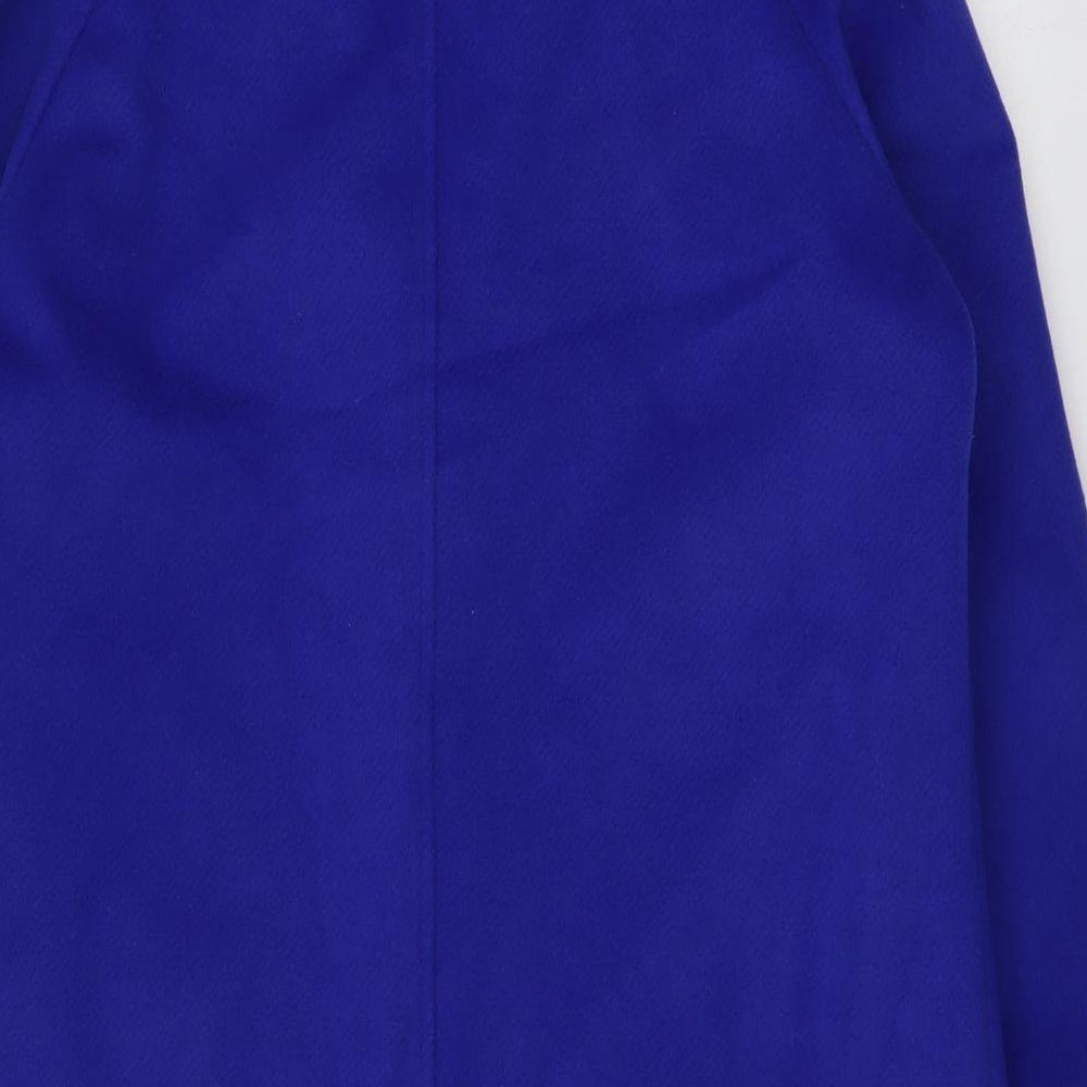 Marks and Spencer Womens Blue Overcoat Coat Size 16 Button