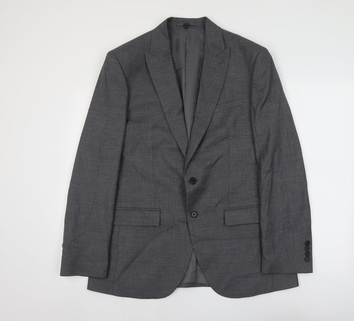 Marks and Spencer Mens Grey Polyester Jacket Suit Jacket Size XL Regular