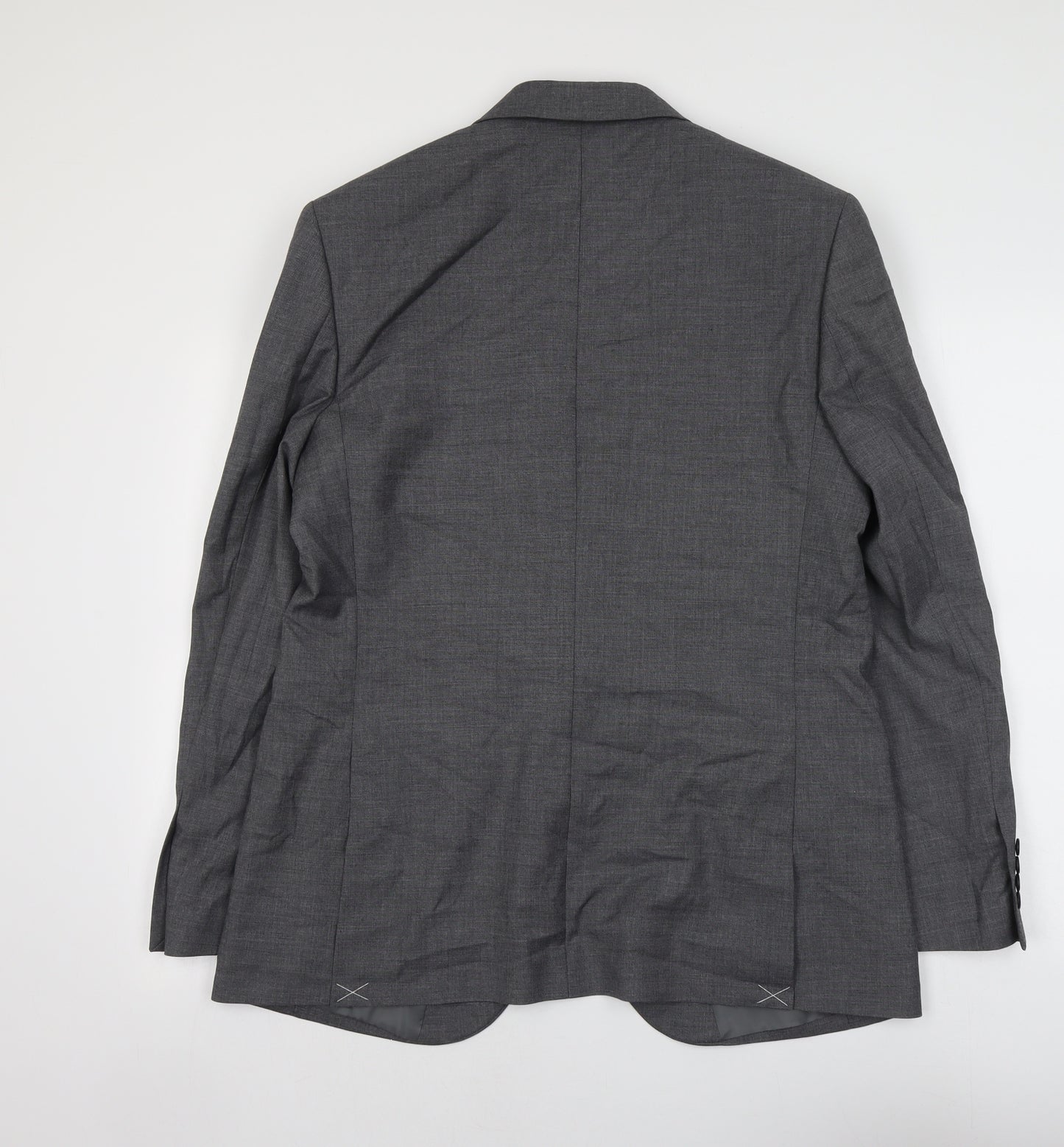 Marks and Spencer Mens Grey Polyester Jacket Suit Jacket Size XL Regular