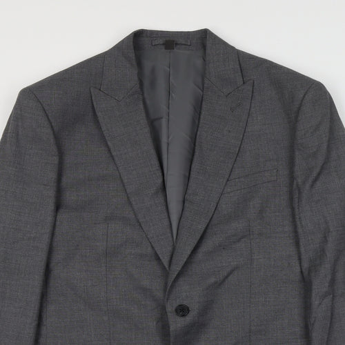 Marks and Spencer Mens Grey Polyester Jacket Suit Jacket Size XL Regular