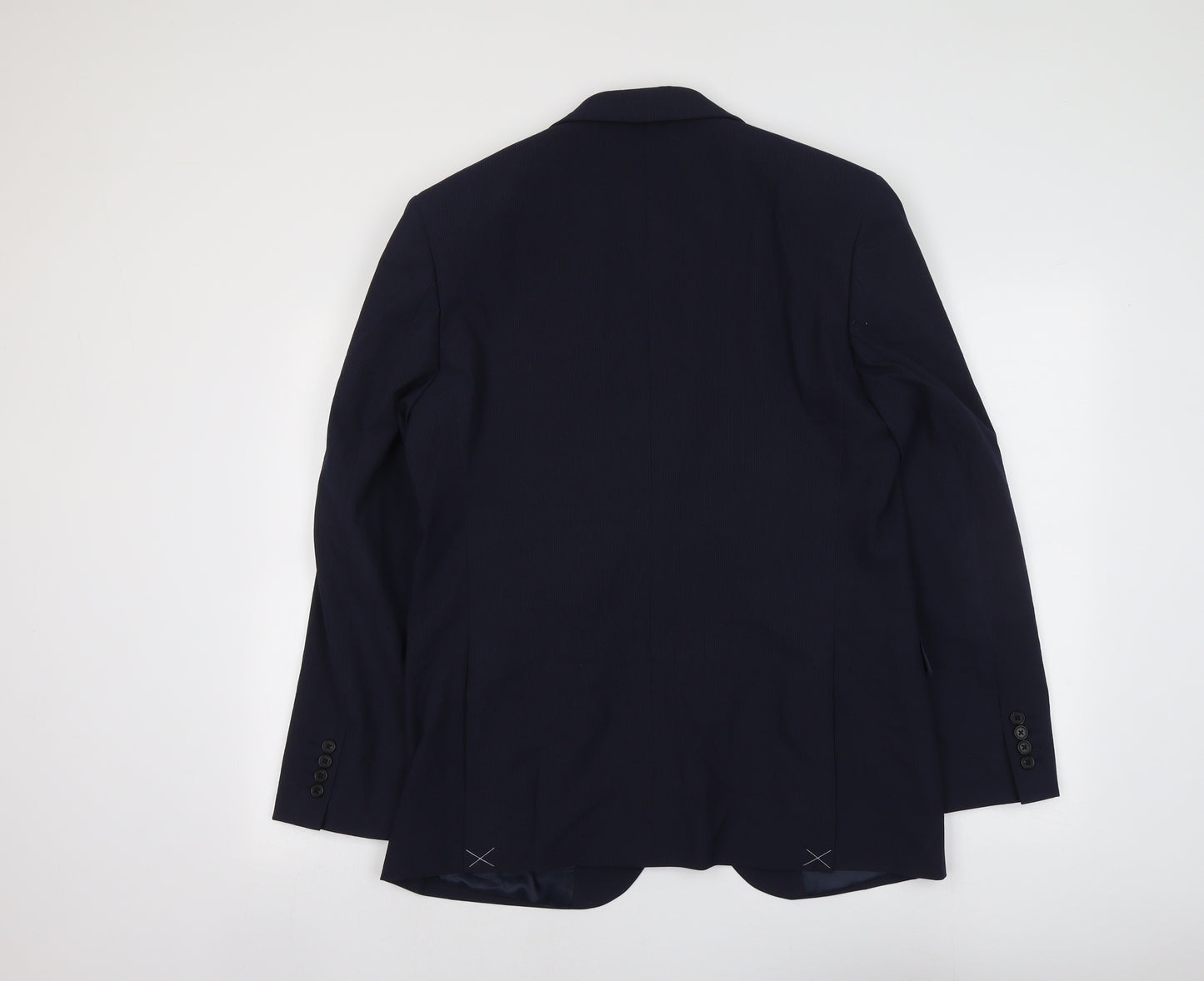 Marks and Spencer Mens Blue Polyester Jacket Suit Jacket Size L Regular