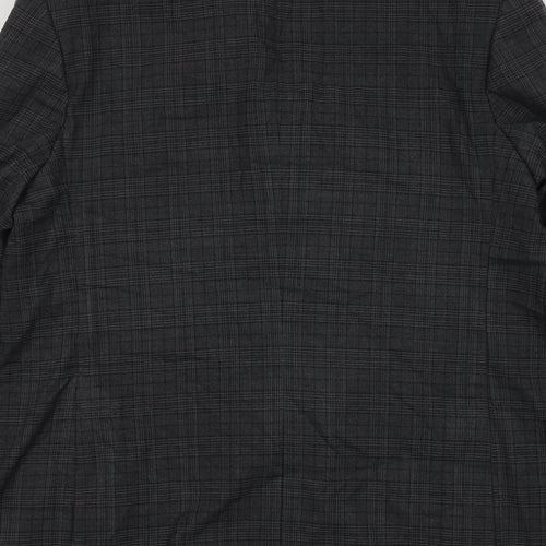 Marks and Spencer Mens Grey Geometric Polyester Jacket Suit Jacket Size 2XL Regular
