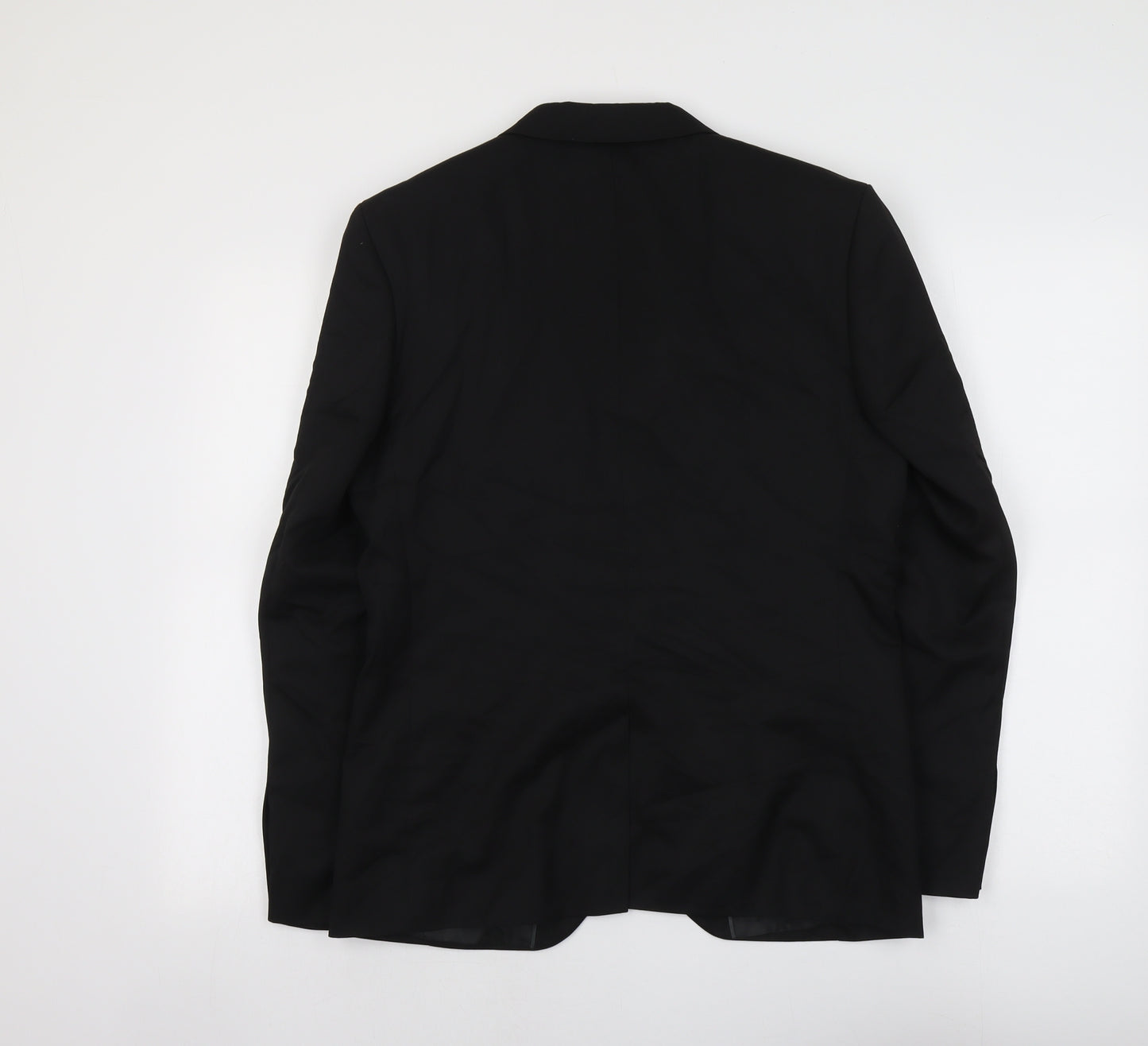 Marks and Spencer Mens Black Polyester Jacket Suit Jacket Size L Regular