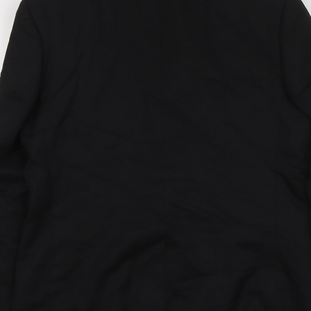 Marks and Spencer Mens Black Polyester Jacket Suit Jacket Size L Regular