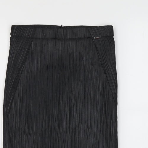 Cinque Womens Black Polyester Straight & Pencil Skirt Size 6 Zip - Plisse