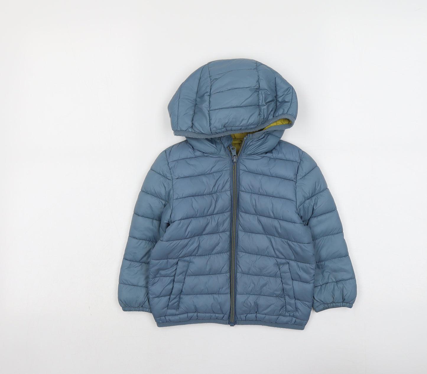 Zara Boys Blue Quilted Jacket Size 2-3 Years Zip