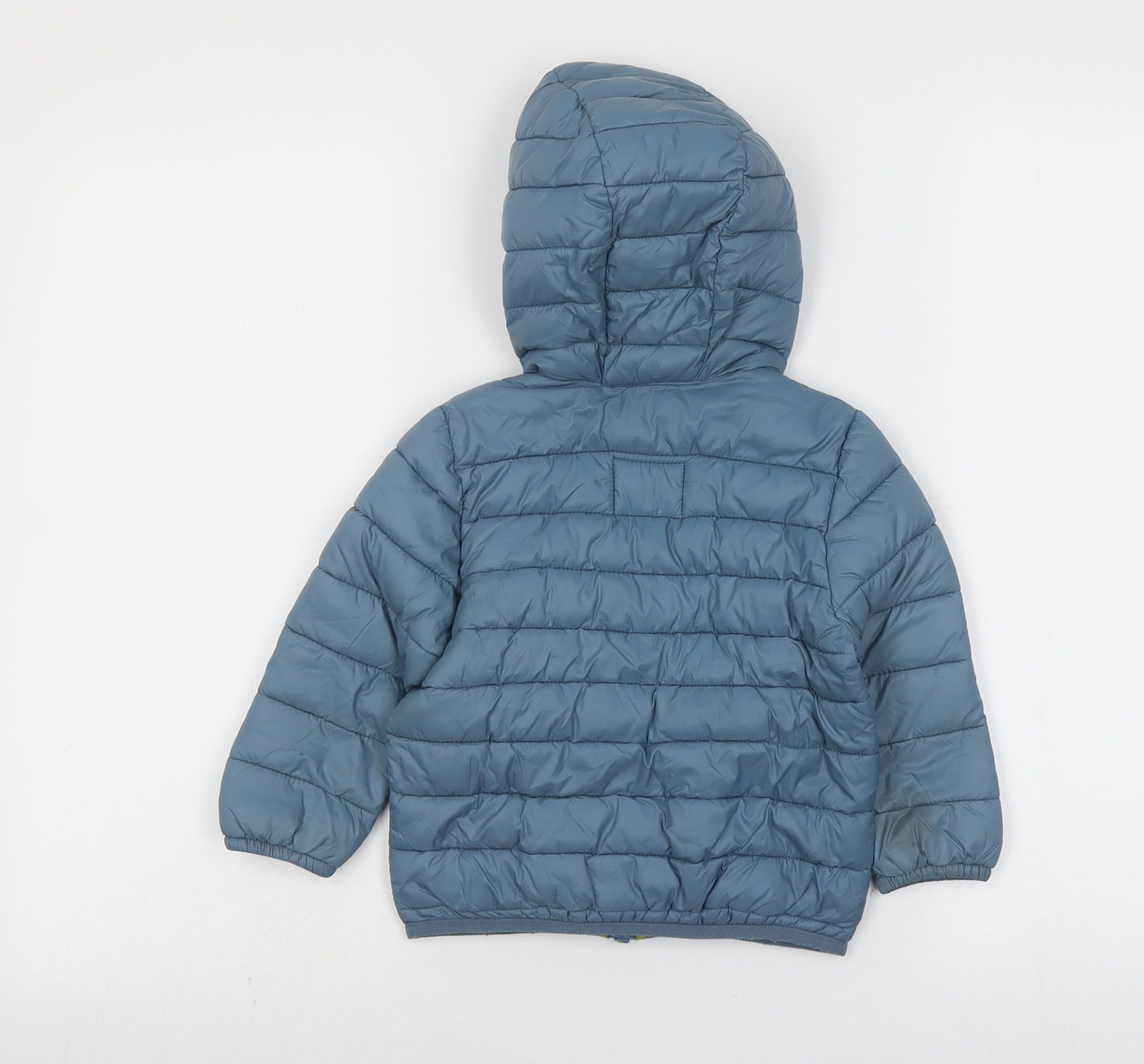 Zara Boys Blue Quilted Jacket Size 2-3 Years Zip