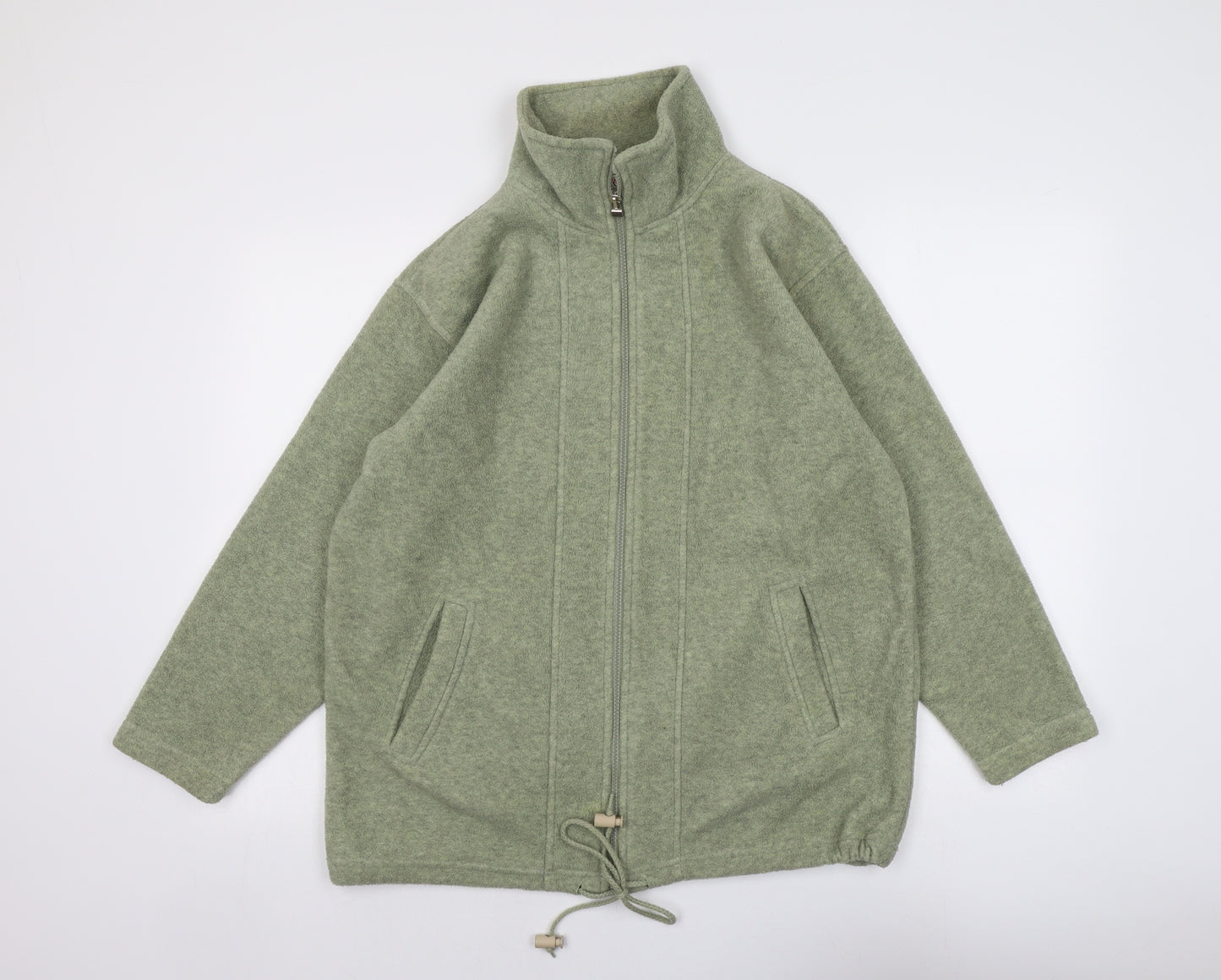 FABRIZIO GIANNI Womens Green Geometric Jacket Size S Zip