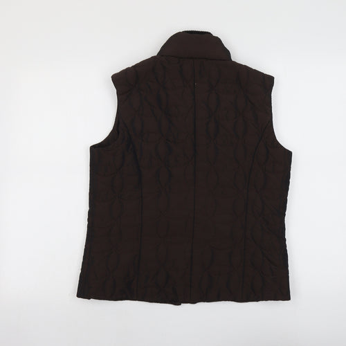 Alex & Co Womens Brown Gilet Jacket Size 10 Zip