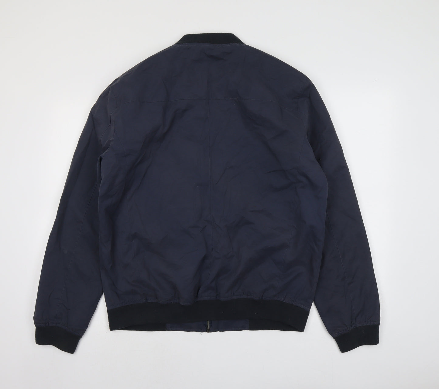 Stell & Jelly Mens Blue Bomber Jacket Jacket Size L Zip