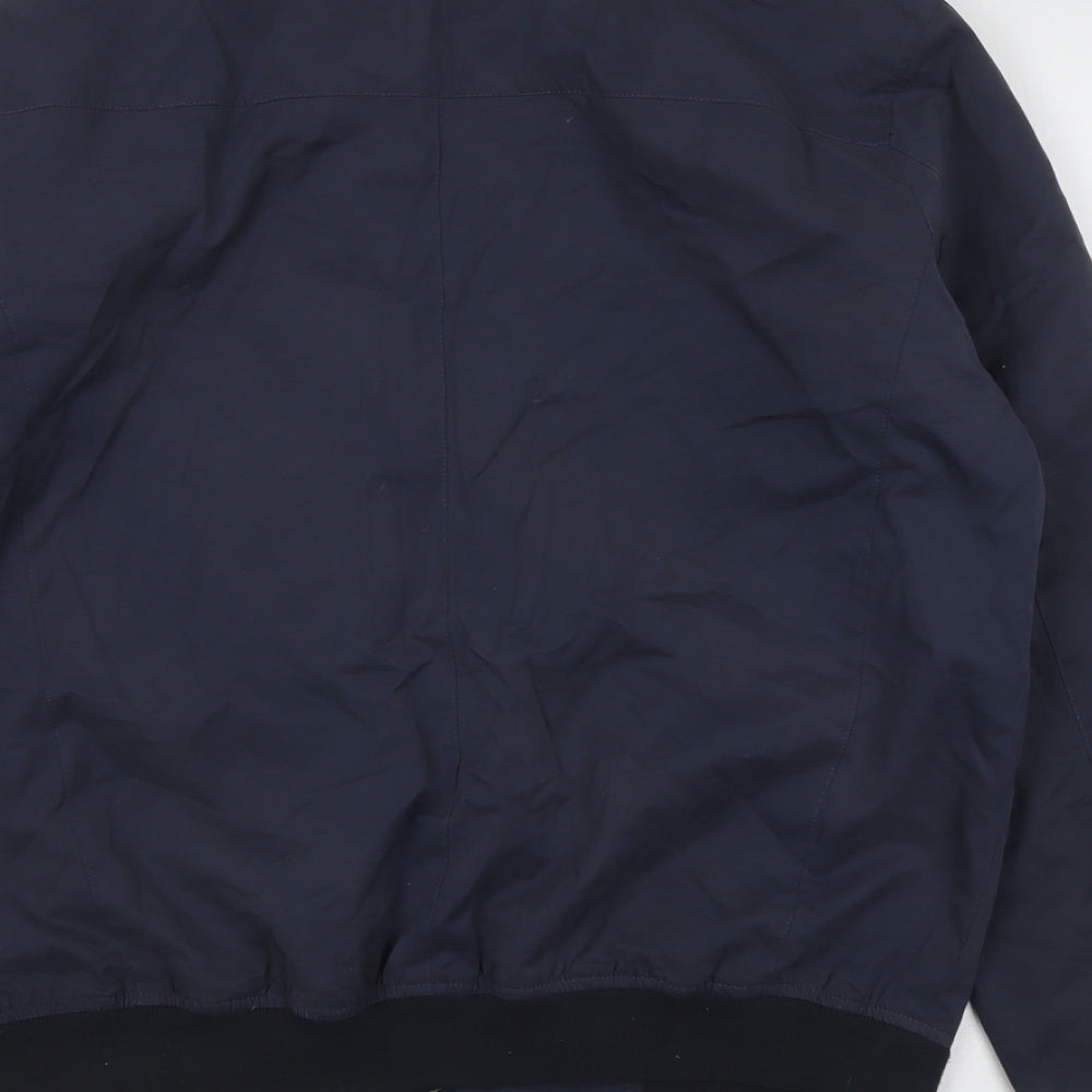 Stell & Jelly Mens Blue Bomber Jacket Jacket Size L Zip