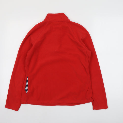 Marks and Spencer Womens Red Polyester Pullover Sweatshirt Size 12 Zip