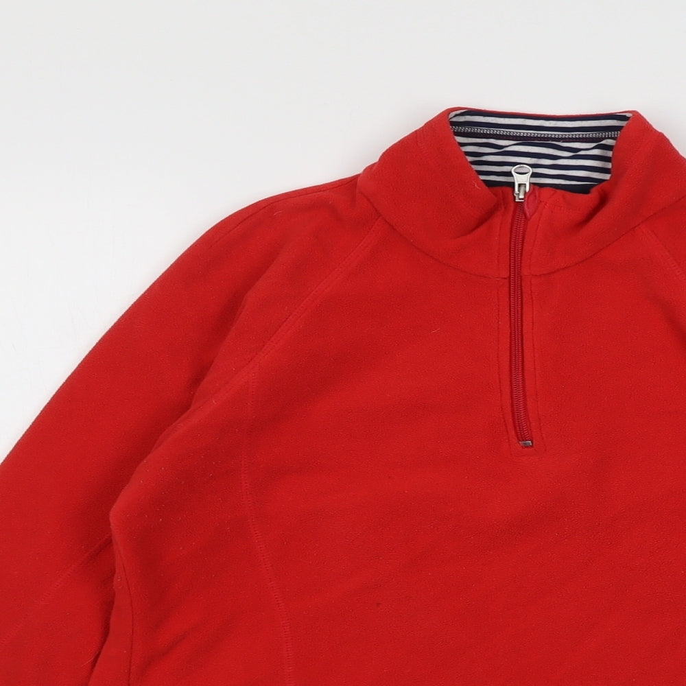 Marks and Spencer Womens Red Polyester Pullover Sweatshirt Size 12 Zip