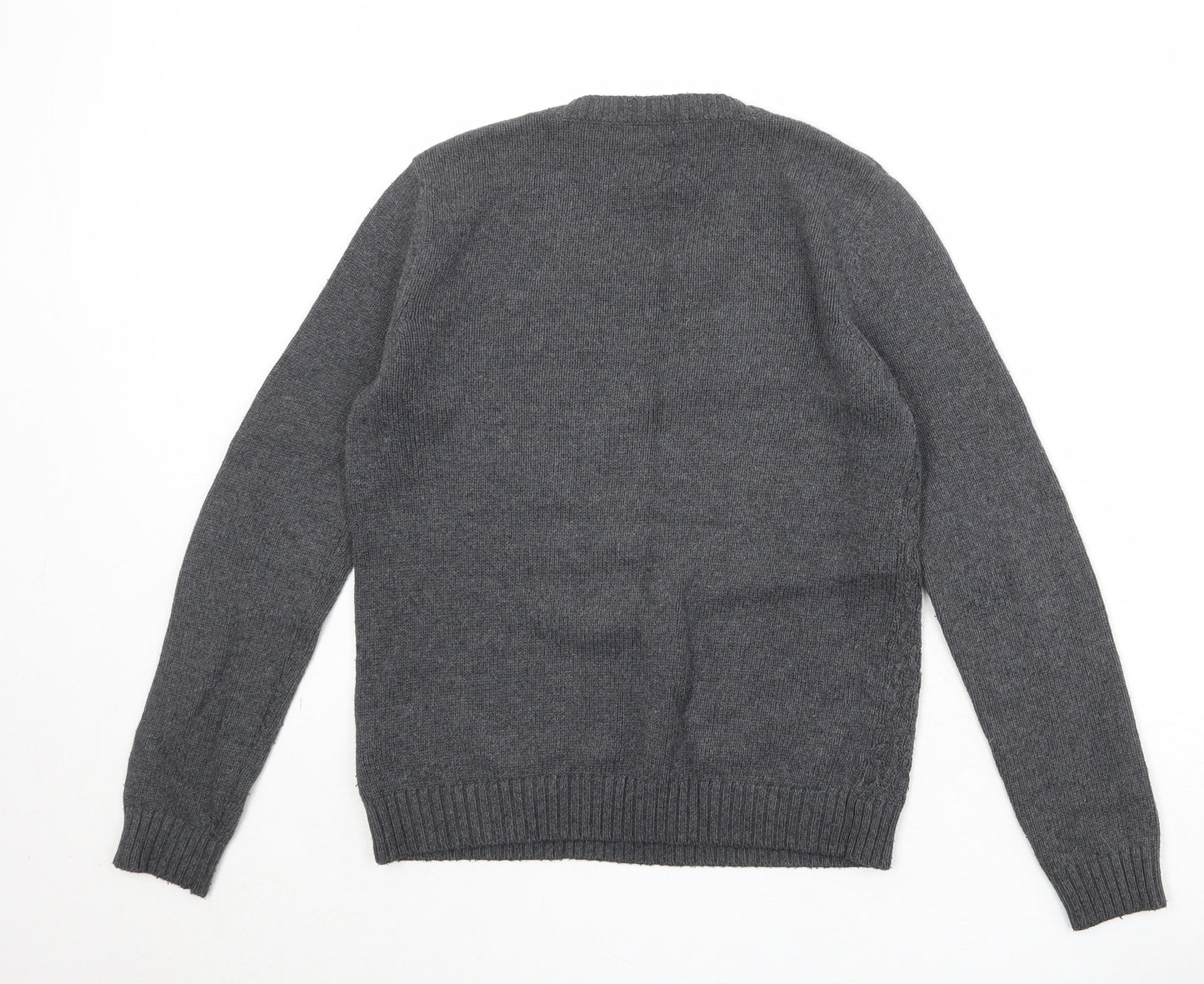 Gap Womens Grey Round Neck Cotton Pullover Jumper Size M
