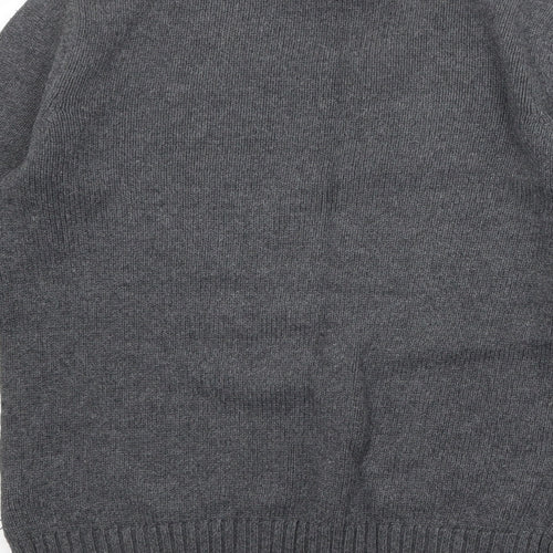 Gap Womens Grey Round Neck Cotton Pullover Jumper Size M