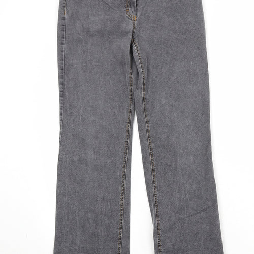 Kookai Womens Grey Cotton Straight Jeans Size 28 in Regular Zip
