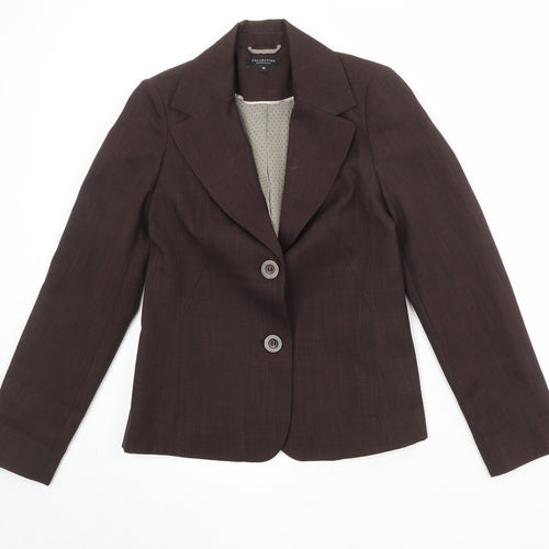 Debenhams Womens Brown Polyester Jacket Blazer Size 10