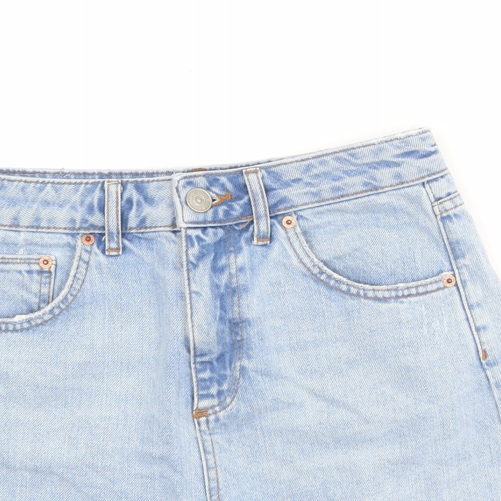 BDG Womens Blue Cotton Cut-Off Shorts Size 27 in Regular Zip