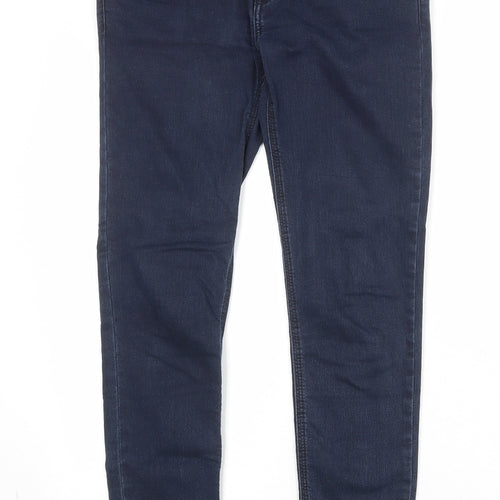 Mango Womens Blue Cotton Skinny Jeans Size 10 Regular Zip