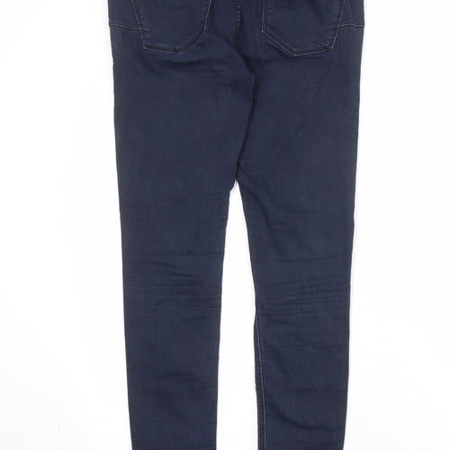 Mango Womens Blue Cotton Skinny Jeans Size 10 Regular Zip