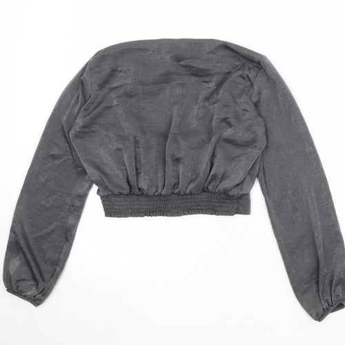 Dorothy Perkins Womens Green Polyester Basic Blouse Size 12 Mock Neck