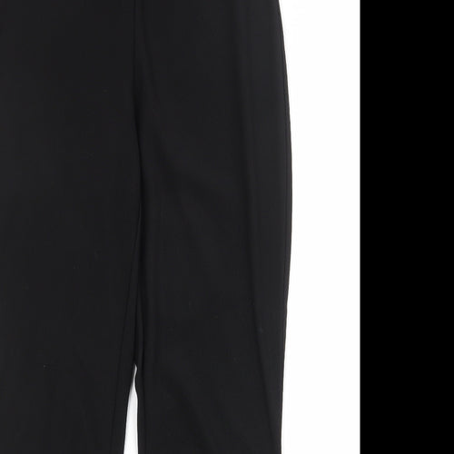 Sarah Hamilton Womens Black Polyacrylate Fibre Trousers Size 14 Regular