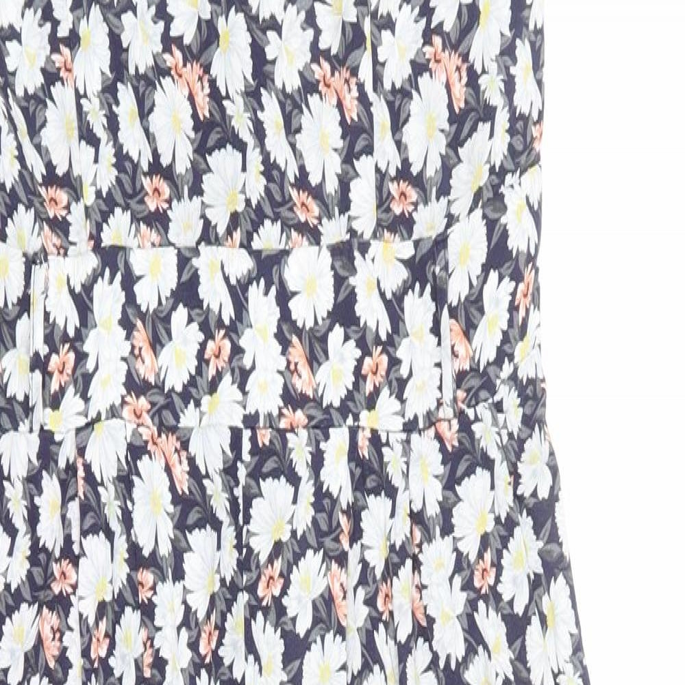 Dorothy Perkins Womens Multicoloured Floral Polyester Jumpsuit One-Piece Size 8 Zip