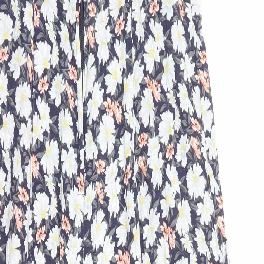 Dorothy Perkins Womens Multicoloured Floral Polyester Jumpsuit One-Piece Size 8 Zip