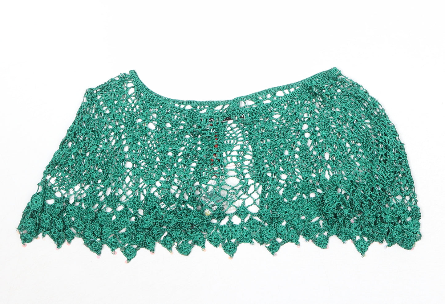 Nicholas Millington Womens Green Boat Neck Viscose Cardigan Jumper Size S - Size S/M