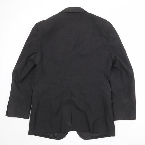 Marks and Spencer Mens Black Polyester Jacket Suit Jacket Size 40 Regular