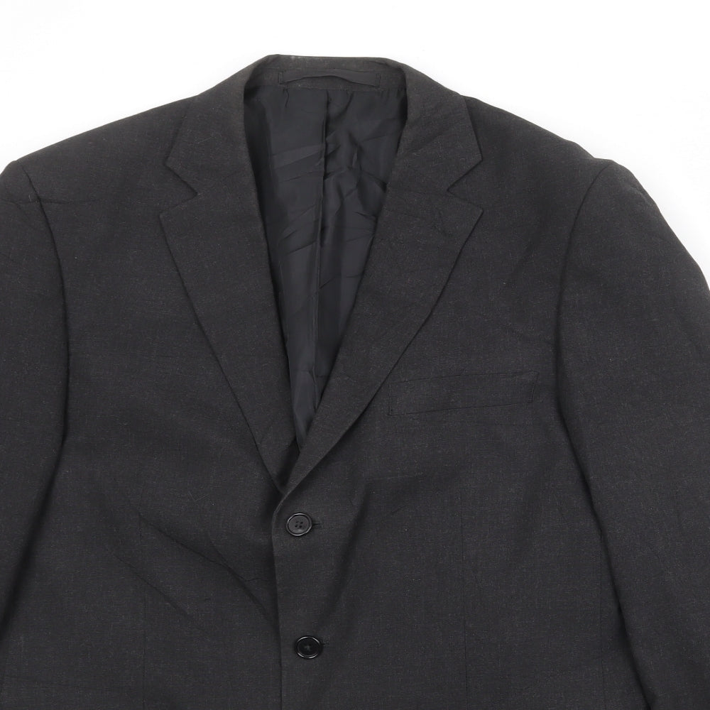 Marks and Spencer Mens Black Polyester Jacket Suit Jacket Size 40 Regular