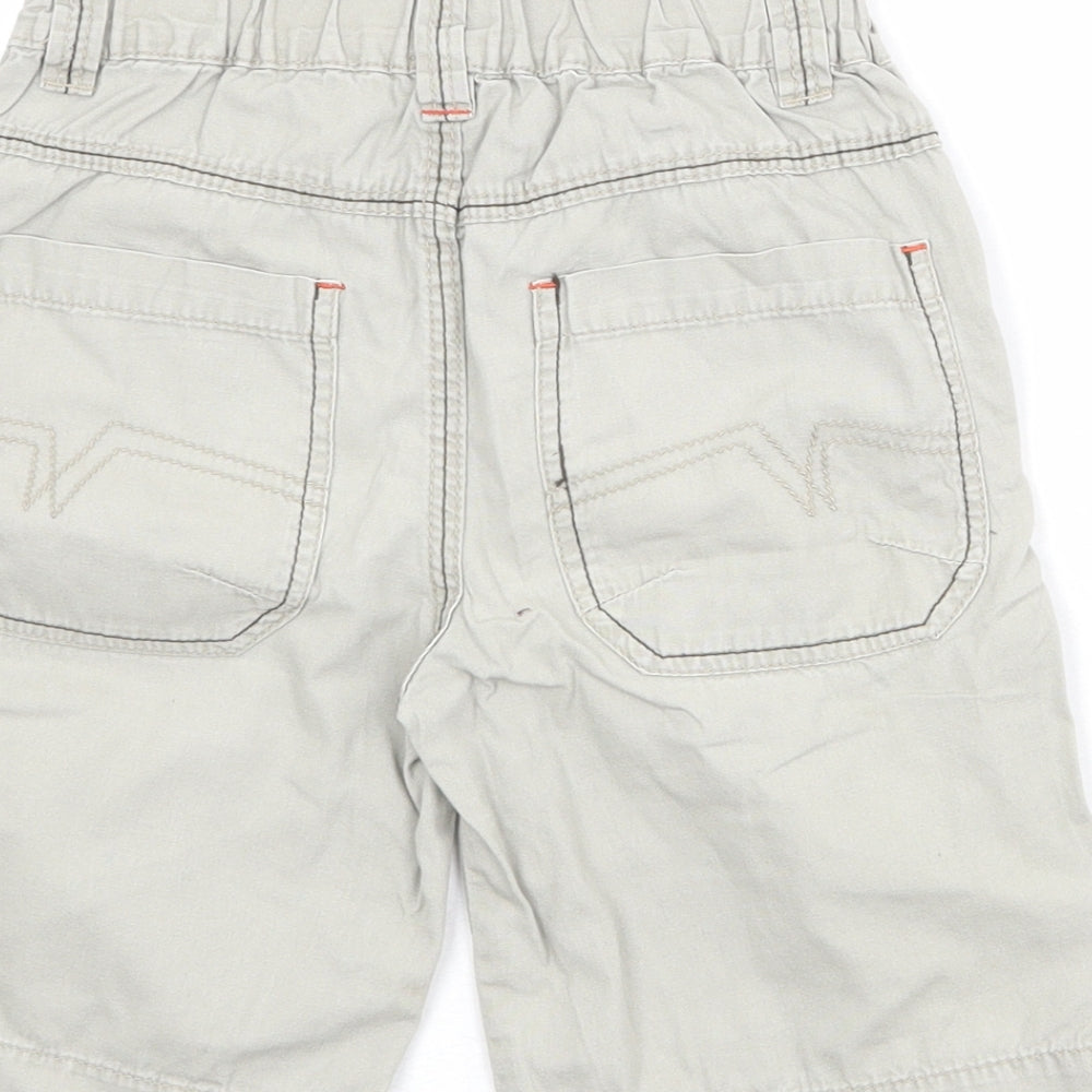 NEXT Boys Beige 100% Cotton Chino Shorts Size 5 Years Regular Drawstring