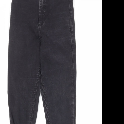 Topshop Womens Black Cotton Skinny Jeans Size 28 in Regular Zip