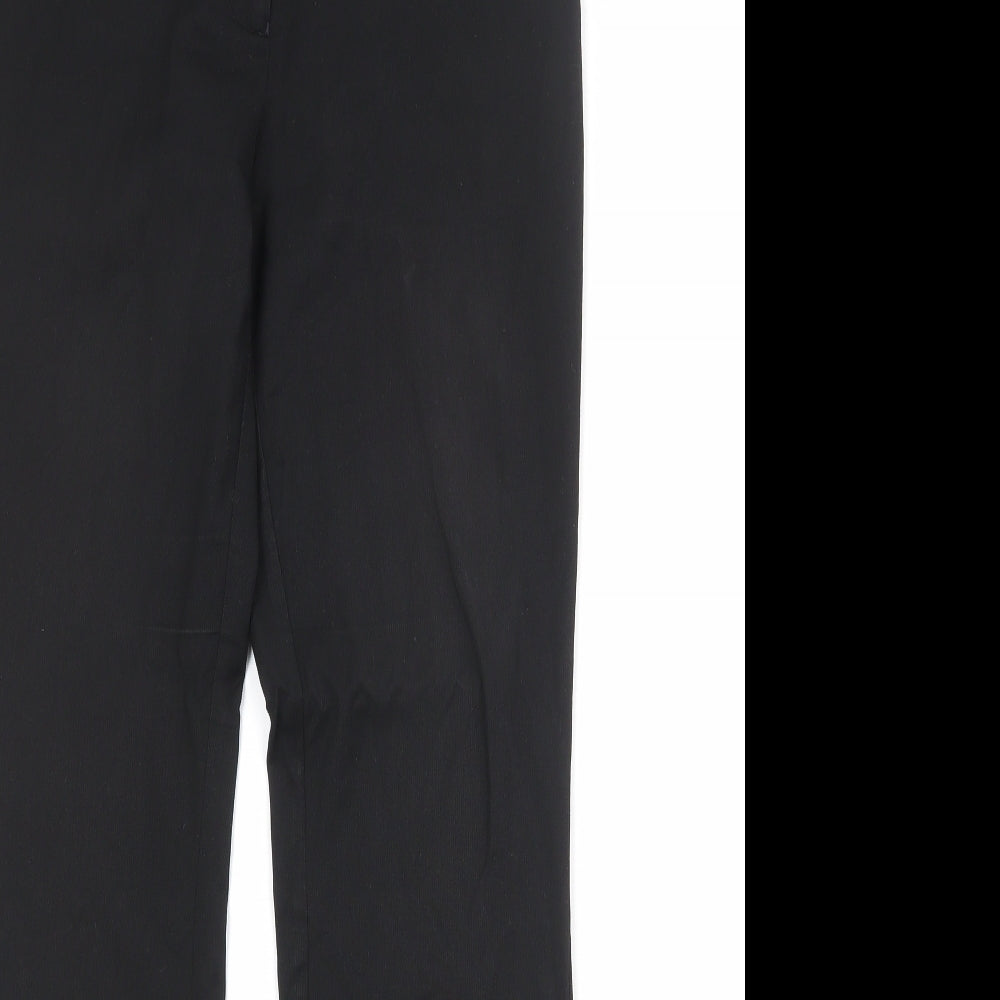NEXT Womens Black Polyester Dress Pants Trousers Size 6 Regular Zip