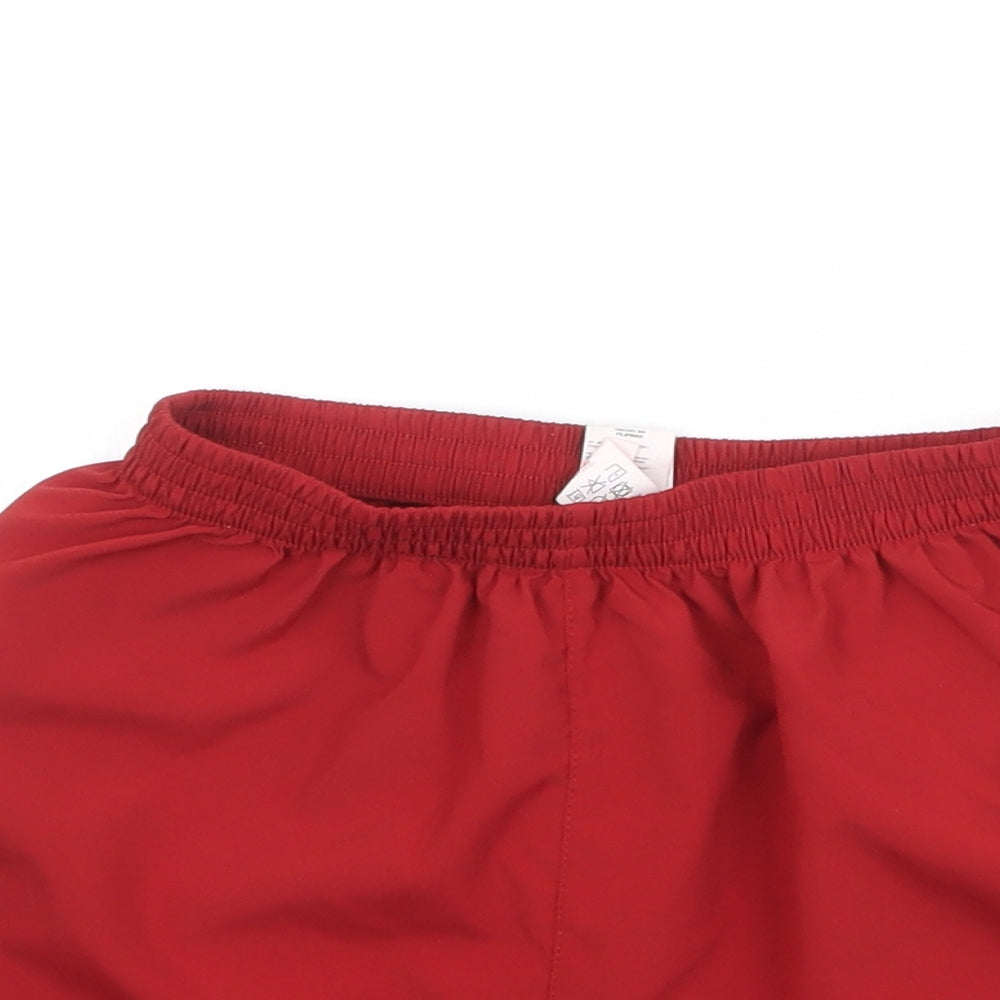 New Balance Boys Red Polyester Sweat Shorts Size 6-7 Years Regular - L.F.C.