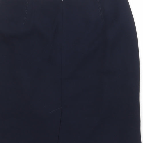 Precis Womens Black Polyester A-Line Skirt Size 12 Zip