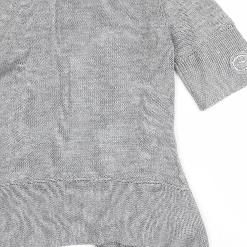Roman Womens Grey V-Neck Wool Cardigan Jumper Size 10