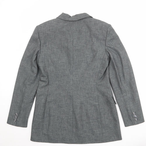 Barami Womens Grey Polyester Jacket Blazer Size 8