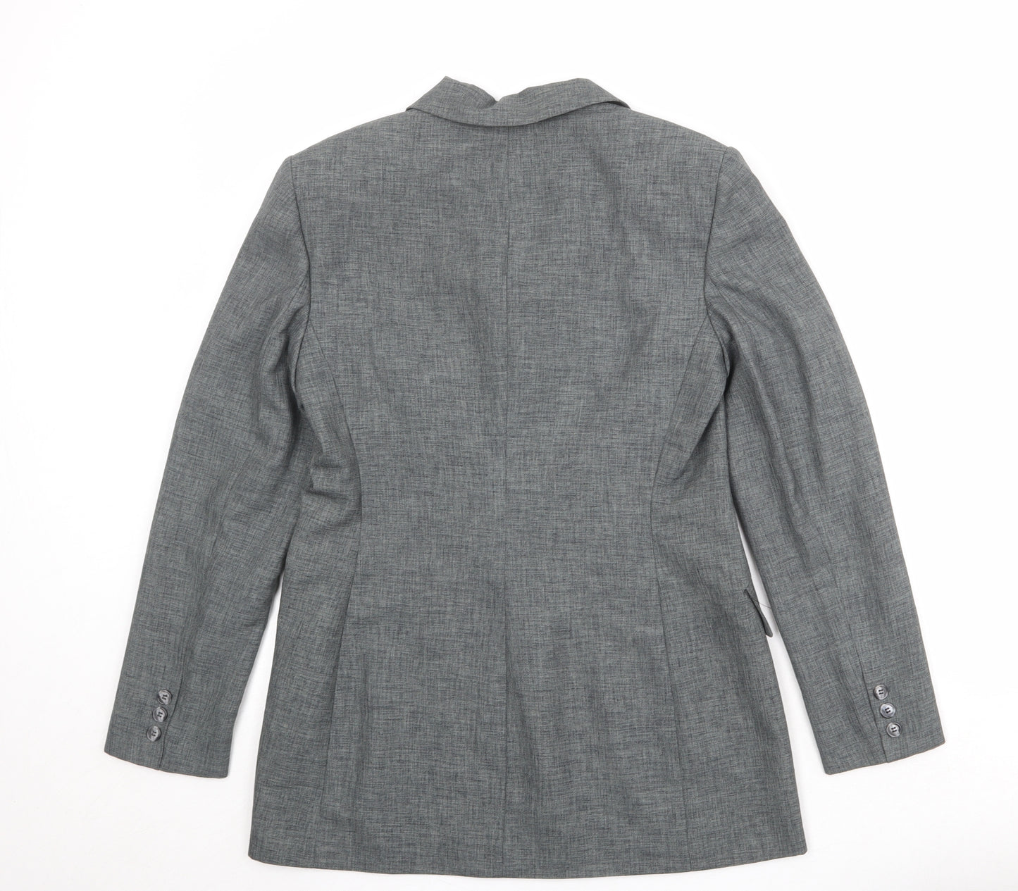 Barami Womens Grey Polyester Jacket Blazer Size 8