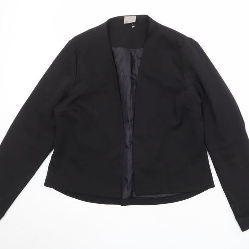 VERO MODA Womens Black Polyester Jacket Blazer Size 14 - Open